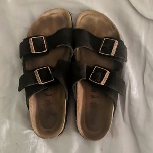 suede Birkenstocks.